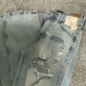 Aeropostale Light Blue Distressed Boot Cut Jeans